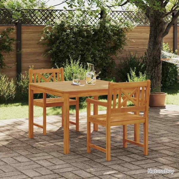 Ensemble de salle � manger pour jardin 3 pcs Marron