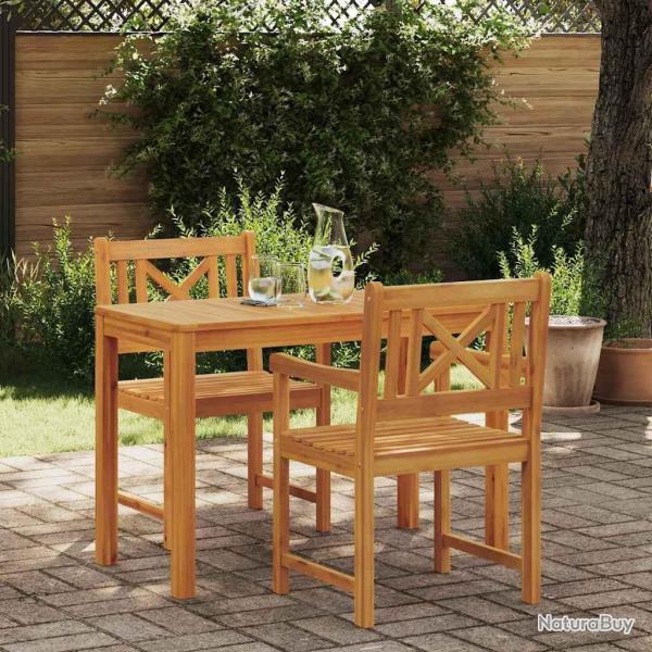 Ensemble de salle � manger pour jardin 3 pcs Marron