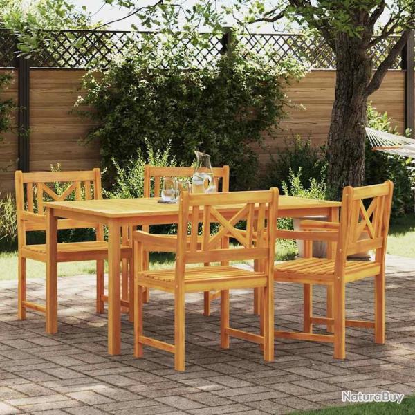 Ensemble de salle � manger pour jardin 5 pcs Marron