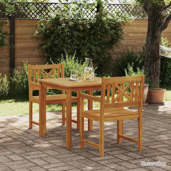 Ensemble de salle � manger pour jardin 3 pcs Marron