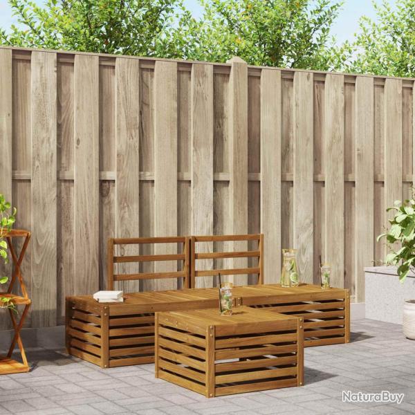 Ensemble de canap�s d'ext�rieur 3 Pi�ce Naturel