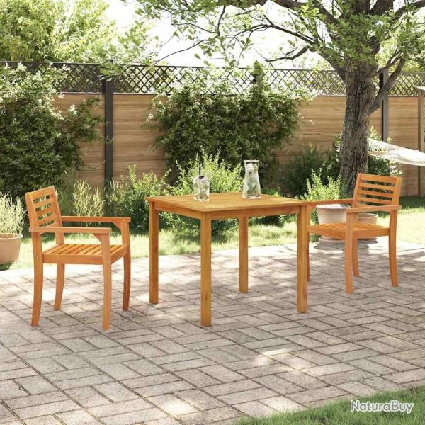 Ensemble de salle � manger pour jardin 3 pcs Marron