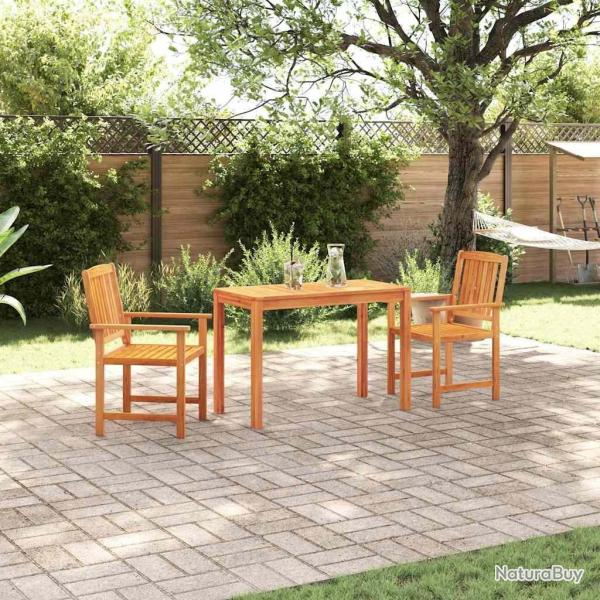 Ensemble de salle � manger pour jardin 3 pcs Marron