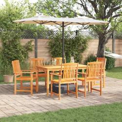 Ensemble de salle &agrave; manger pour jardin 5 pcs Marron