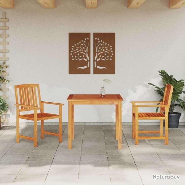 Ensemble de salle � manger pour jardin 3 pcs Marron