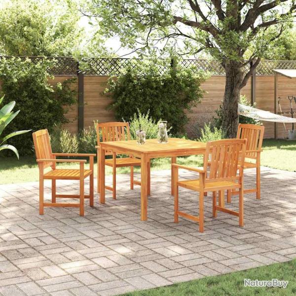 Ensemble de salle � manger pour jardin 5 pcs Marron