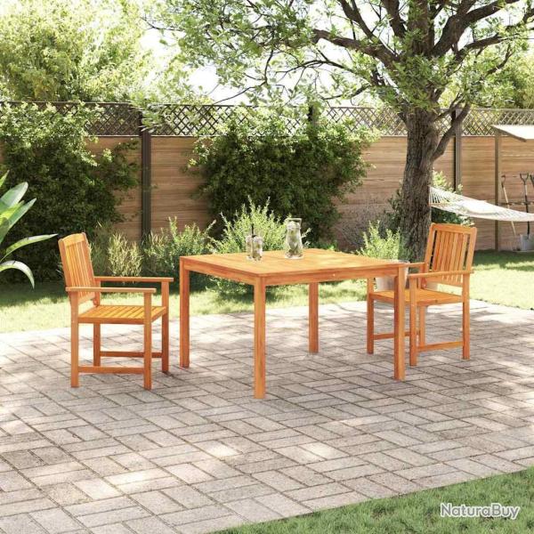 Ensemble de salle � manger pour jardin 3 pcs Marron