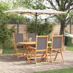 Ensemble de salle &agrave; manger pour jardin 5 pcs Anthracite