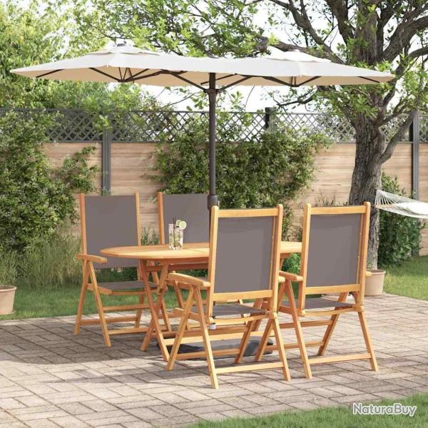 Ensemble de salle � manger pour jardin 5 pcs Anthracite