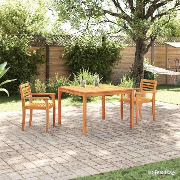 Ensemble de salle � manger pour jardin 3 pcs Marron