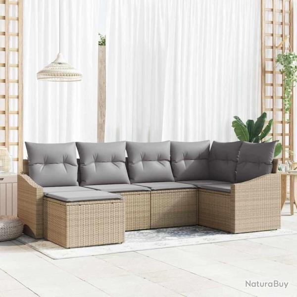 Ensemble de salle � manger pour jardin avec coussin 6 pcs