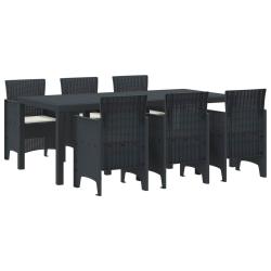 Ensemble de salle &agrave; manger pour jardin 7 pcs Anthracite