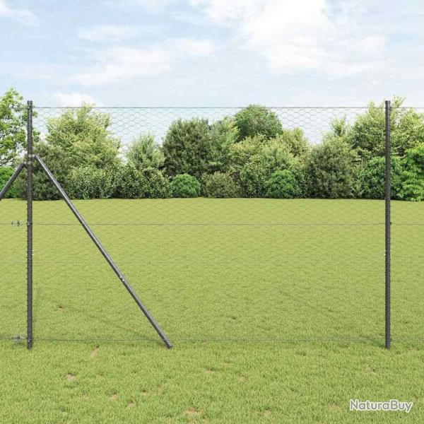 Poteau de cl�ture. Gris 25 x 1,5 m (treillis de 36 mm) Acier