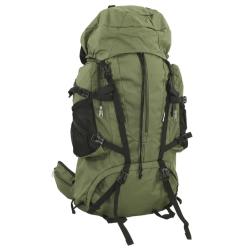 Sac &agrave; dos de randonn&eacute;e vert arm&eacute;e 60 L tissu oxford