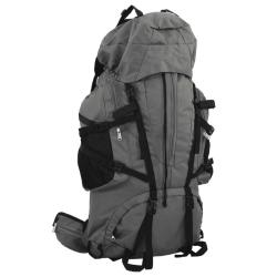 Sac &agrave; dos de randonn&eacute;e gris 80 L tissu oxford