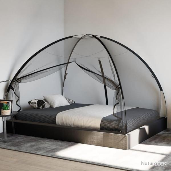 Moustiquaire mongole avec portes 220 maille noir 200x150x140 cm