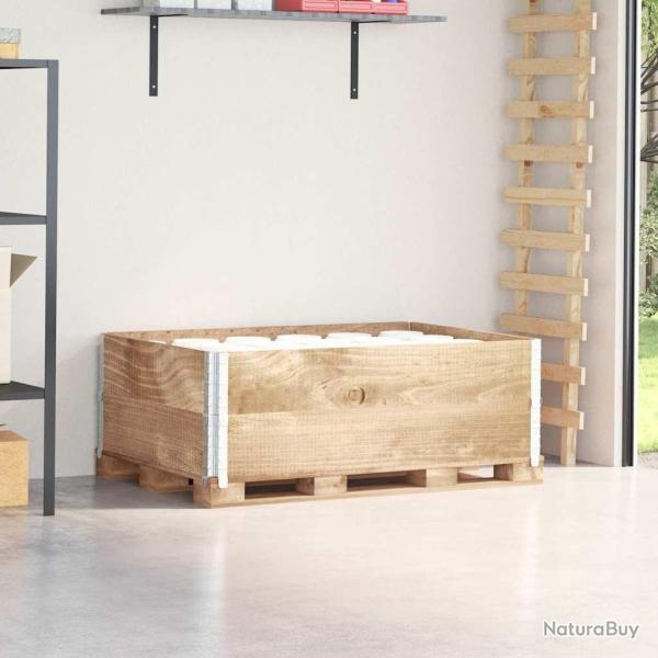 Colliers de palette 2 pcs 120x80 cm bois de pin solide