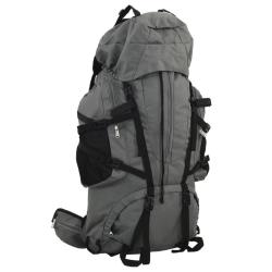 Sac &agrave; dos de randonn&eacute;e gris 60 L tissu oxford