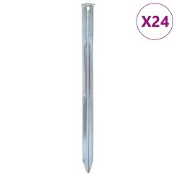 Piquets de tente 24 pcs 30 cm &Oslash;20 mm acier galvanis&eacute;