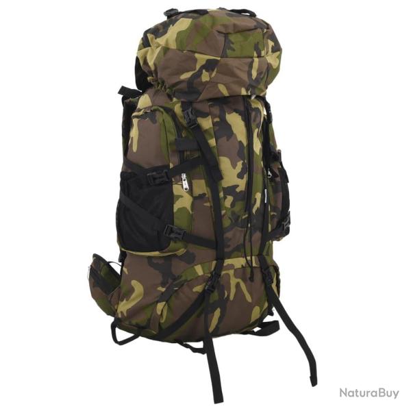 Sac � dos de randonn�e vert camouflage 80 L tissu oxford