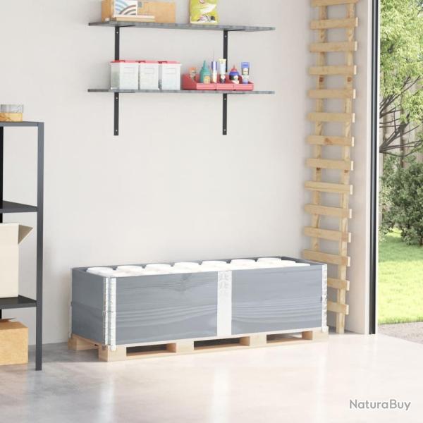 Colliers de palette 2 pcs gris 150x50 cm bois de pin solide