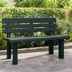 Banc de jardin vert 110x52x71 cm polypropyl&egrave;ne