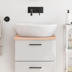 Comptoir de salle de bain 40x30x2 cm bois massif non trait&eacute;