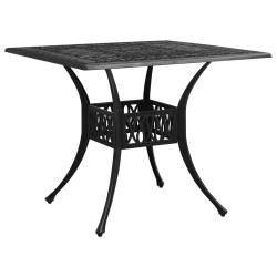Table de jardin Noir 90x90x73 cm Aluminium coul&eacute;