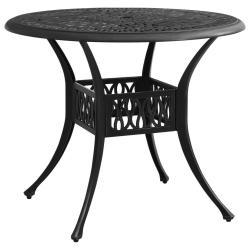 Table de jardin Noir 90x90x74 cm Aluminium coul&eacute;