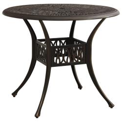 Table de jardin Bronze 90x90x74 cm Aluminium coul&eacute;
