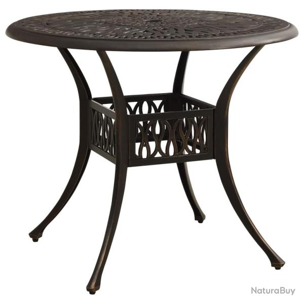 Table de jardin Bronze 90x90x74 cm Aluminium coul�
