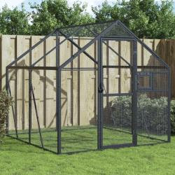 Voli&egrave;re anthracite 1,79x2x1,85 m aluminium