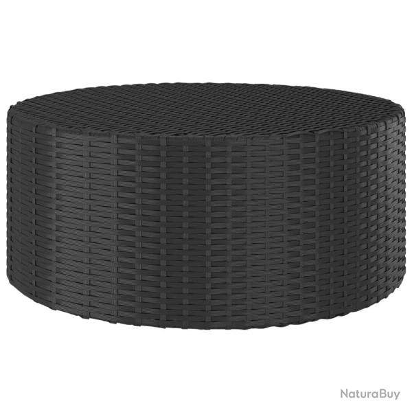 Table � th� Noir 68x68x30 cm R�sine tress�e