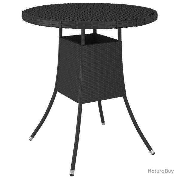 Table de jardin Noir 70x70x73 cm R�sine tress�e