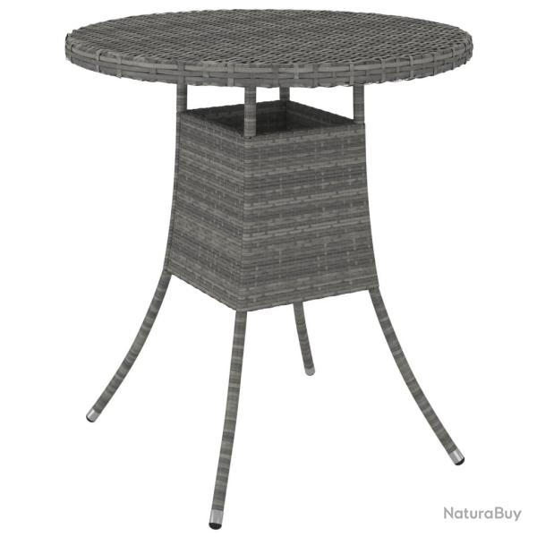 Table de jardin Gris 70x70x73 cm R�sine tress�e