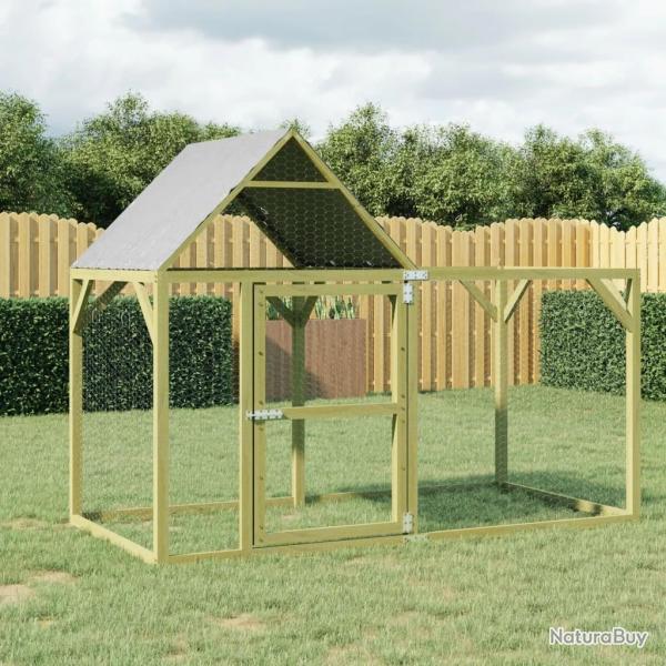 Poulailler 200x100x150 cm Bois de pin massif impr�gn�