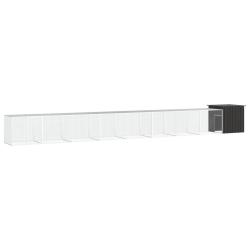 Poulailler Anthracite 900x91x100 cm Acier galvanis&eacute;