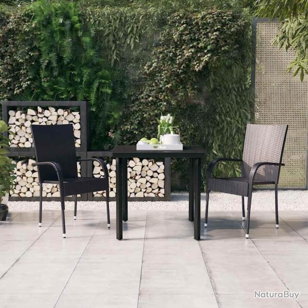 Ensemble � manger de jardin 3 pcs Noir