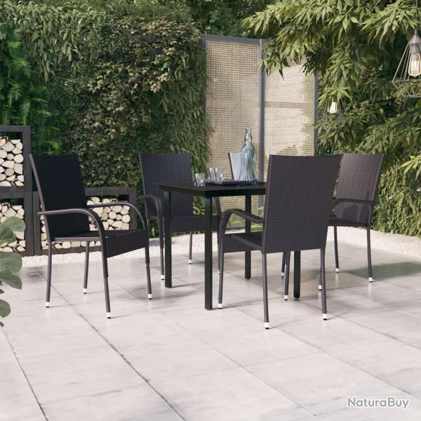 Ensemble � manger de jardin 5 pcs Noir