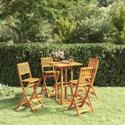 Ensemble de bar d'ext&eacute;rieur 5 pcs Bois d'acacia massif