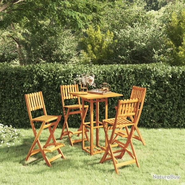 Ensemble de bar d'ext�rieur 5 pcs Bois d'acacia massif