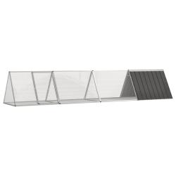 Clapier Anthracite 403,5x80,5x71 cm Acier galvanis&eacute;