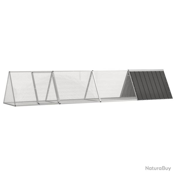 Clapier Anthracite 403,5x80,5x71 cm Acier galvanis�