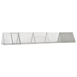 Cage pour lapin Gris 504,5x80,5x71 cm Acier galvanis&eacute;