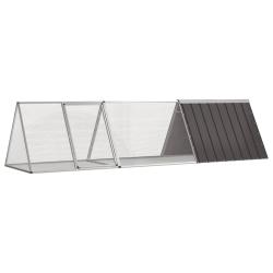 Cage &agrave; lapins Anthracite 302,5 x 80,5 x 71 cm Acier galvanis&eacute;