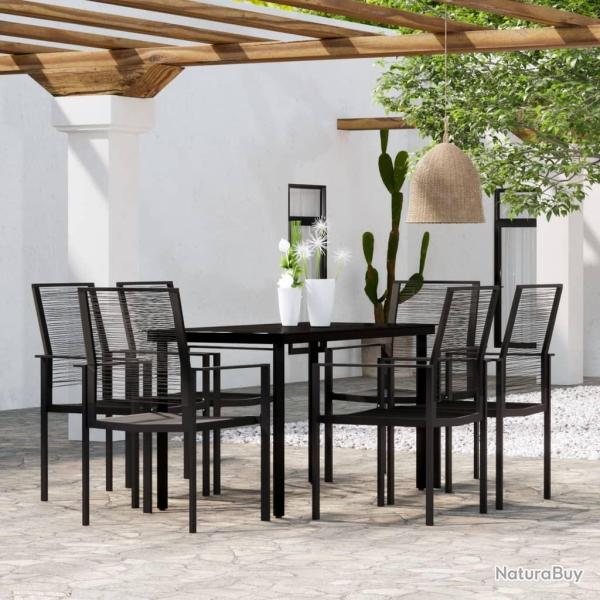 Ensemble � manger de jardin 7 pcs Noir