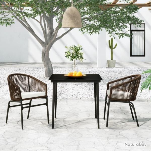 Ensemble � manger de jardin 3 pcs Marron