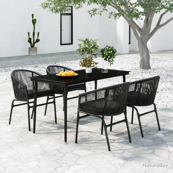 Ensemble � manger de jardin 5 pcs Noir
