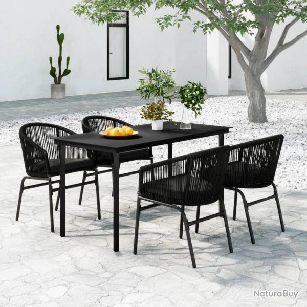 Ensemble � manger de jardin 5 pcs Noir
