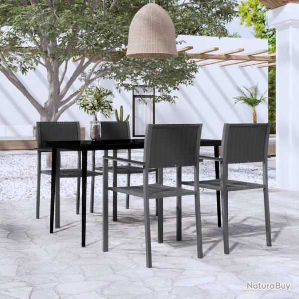 Ensemble � manger de jardin 5 pcs Noir